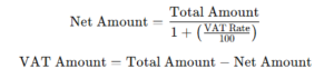 Deducting VAT from a Gross Amount